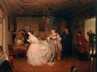 П. Федотов. Сватання майора. Опис картини у віршах