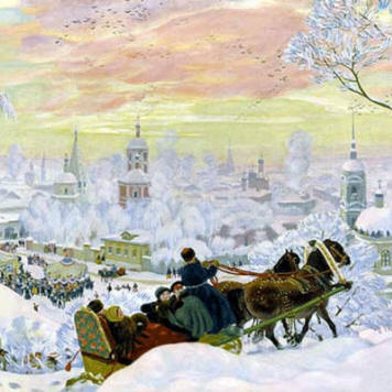 Б. Кустодієв. Зима. Опис картини у віршах