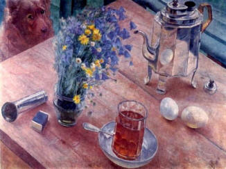 К. Петров-Водкін. Ранковий натюрморт. Опис картини у віршах